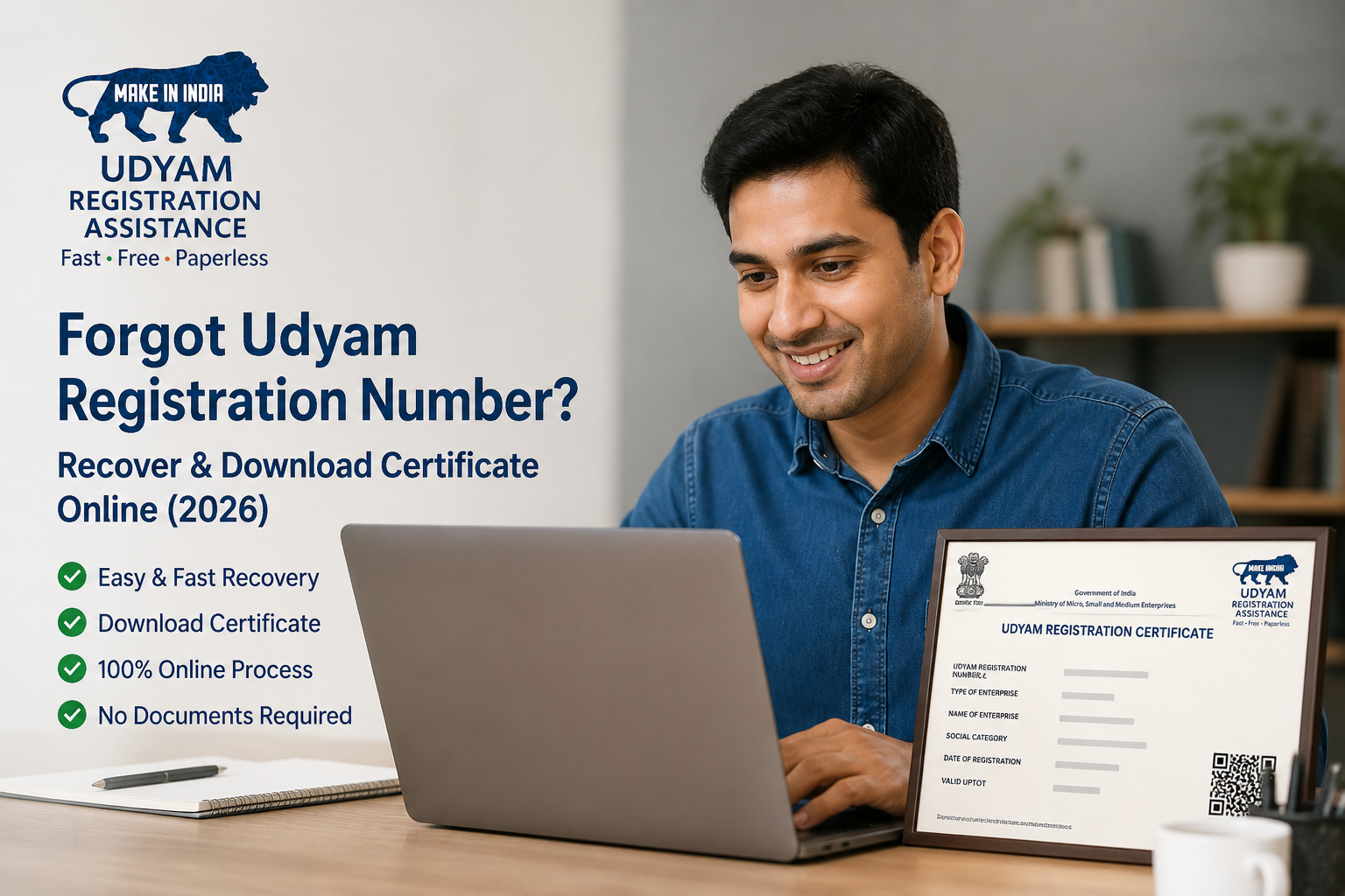 Forgot Udyam Registration Number? Recover & Download Udyam Certificate Online 2026